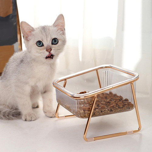 Cuencos Elevados Para Gatos Con Soporte De Hierro Platos Par