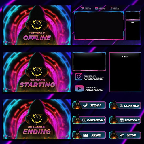 Pack Stream Twitch League Of Legends - Paneles - Overlays