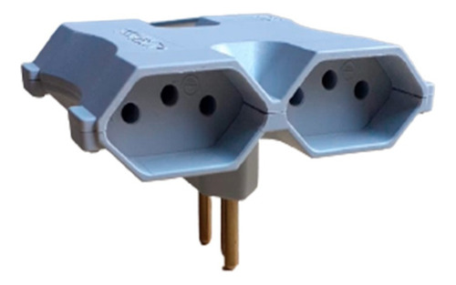 Adaptador Benjamin de 4 salidas 10a gris - Nbr 14136 - Mecatool