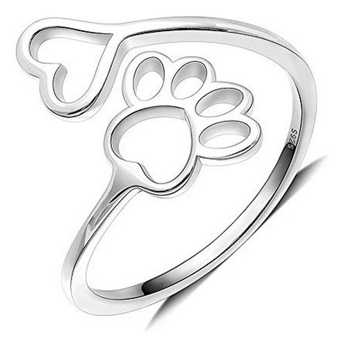 Anillos - Cat Kitty Puppy Lovers Anillo Ajustable Con Estamp