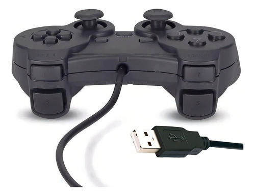 Controle Joystick Usb Com Fio Para Pc E Notebook Knup