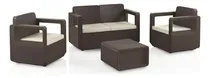 Comprar Juego De Living Para Exterior Set Apolo Color Marrón Y Beige