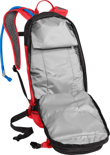 Mochila de hidratación Camelbak Mule de 3 litros, rojo y negro, diseño de tela lisa