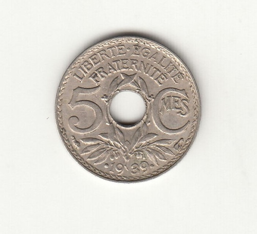 Moneda Francia 5 Centimes 1939 Serie Lindauer (c85)