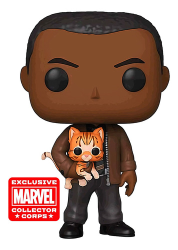 Funko Pop! Captain Marvel #447 Nick Fury With Goose The Cat (Usado)