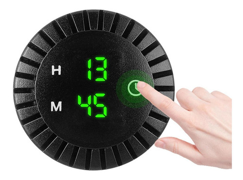 Relógio Digital Automotivo 12v/24v Touch 24 Horas Luz Verde