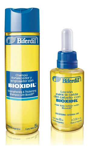 Loción + Shampoo Para La Caída Del Cabello Biferdil Bioxidil