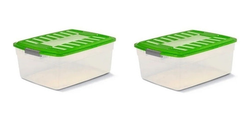 Set 2 Caja De Plastico Organizadora 17 Lts Colombraro Prm