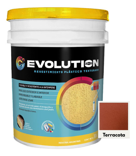 Revestimiento Plástico Texturado Llana 30 Kg Evolution Terracota