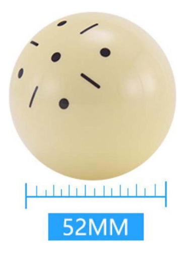 - Resina Cue Ball Billar Pool 52mm Beige Regalos Accesorios