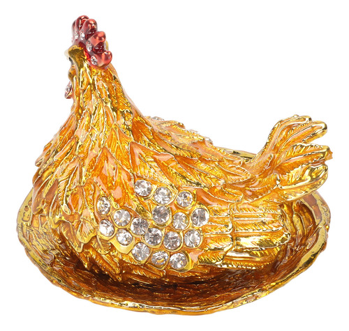 Cajas Con Forma De Figuritas De Gallina Doradas Hechas A Man