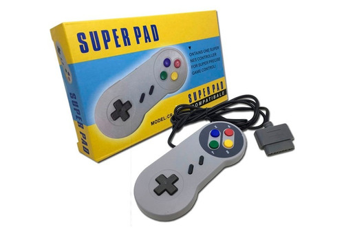 Controle Super Nintendo Feir Original Snes Cinza Novo