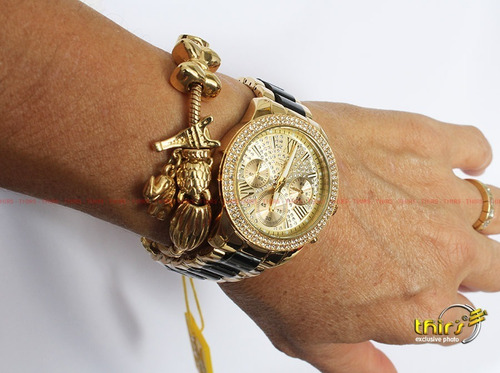 Invicta Angel Feminino 24125 - Banh Ouro 18 K Cristais Crav