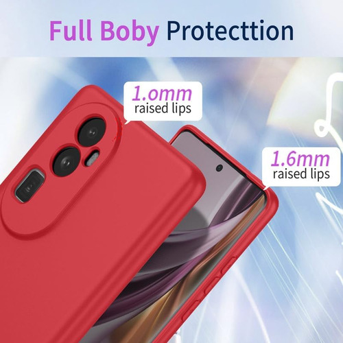 Funda Silicona Líquida Tpu Carcasa Para Nova 12i 4g+mica Rojo Huawei Nova 12i 4g/enioy 70 Pro 4g