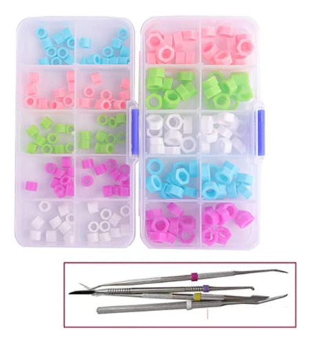 100pcs Multi-color Dental Code Rings Orthodontic Silico...