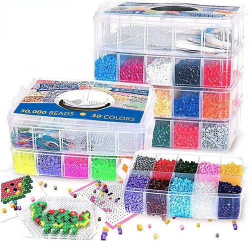 Beads 5mm 30 Colores 30.000 Unidades + 10 Papeles + 7 Tabler