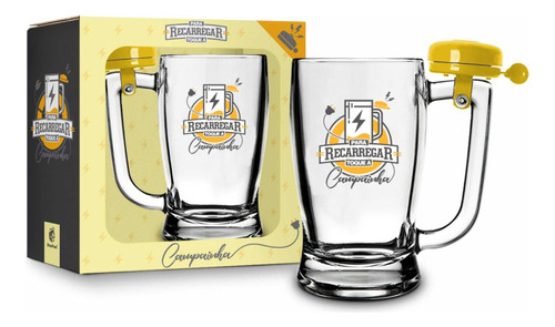 Caneca Taberna Com Campainha - Toque P/ Recarregar Brasfoot