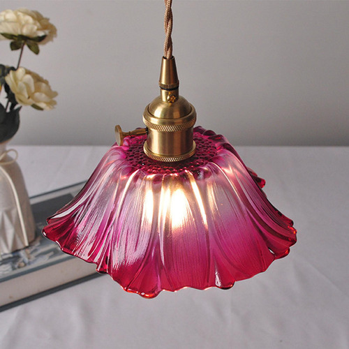Lámpara Colgante Moderna, Iluminación De Morado Pequeño