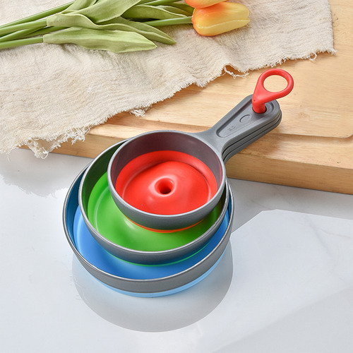 Set De Embudos De Cocina Plegables De Silicona Para Boca Anc