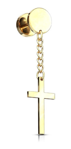 Imagen 1 de 2 de Piercing Falso 8mm Con Cruz Únicos Piercing Argentina ®