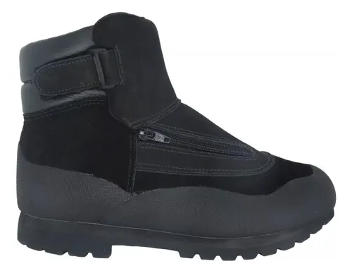 Bota Coturno De Couro Preto Tipo Snake Fly Mountain Cl ssico