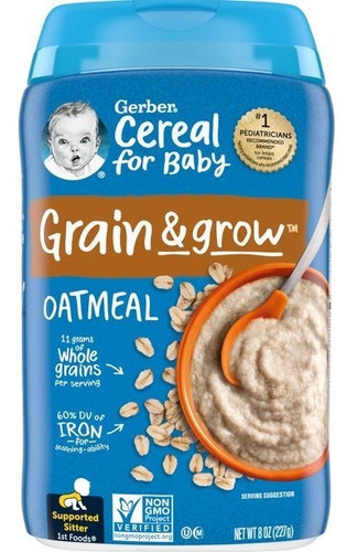 Gerber Bebé Cereal Avena Estapa 1 227grs.