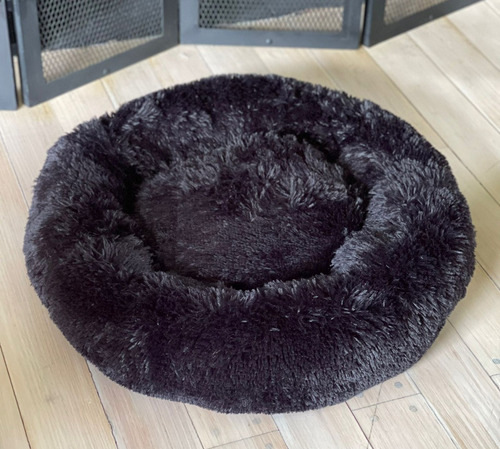 Imagen 4 de 7 de Puff Cama Antiestrés Sil Perros/gatos Peluda Y Mullida 70cm
