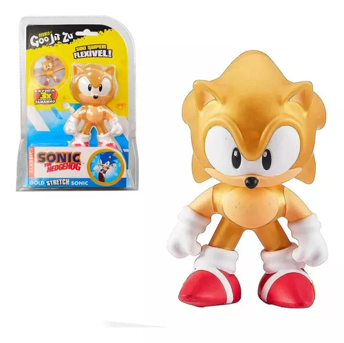 Boneco Sonic Dourado Heroes Goo Jit Zu Estica - Loja Zuza