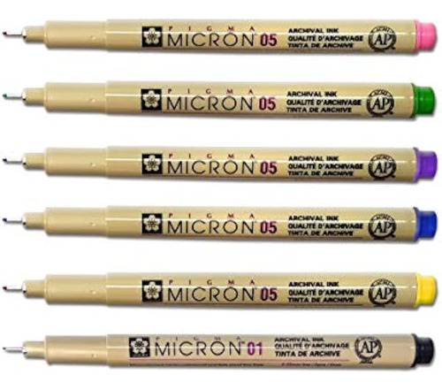 Pigma Micron 01 Fine Y 05 Kit De Estudio Biblico Punto Medio