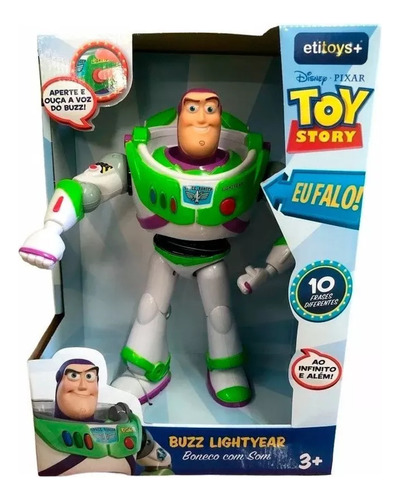 Boneco De Ação Buzz Lightyear Toy Story Capacete Com Som