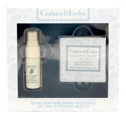 Crabtree & Evelyn Nantucket Briar 0.33 Oz Body Mist & 3.5 Oz