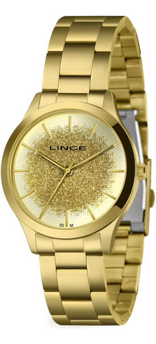Relógio Lince Feminino Lrg4774l38 C1kx Dourado Casual 38mm