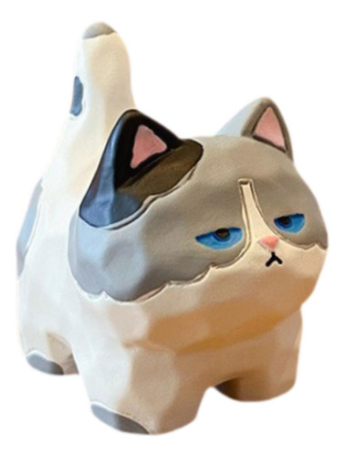 2 Escultura De , Estatua De Gato, 4,8 Cm X 3,3 Cm X 4,6 Cm