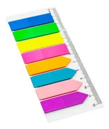 Marcador De Páginas 4 Flag + 4 Seta 12x44mm 4 Cores 80fls