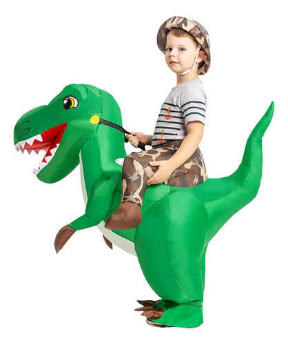 Disfraz Halloween Dinosaurio T Rex Inflable Niños