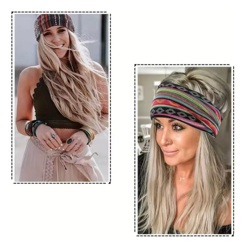Banda Elástica Para Cabello Unisex Moda Fitnes Azul Acero