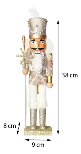 Madera Navidad Cascanueces Marioneta Hogar Escritorio Oro