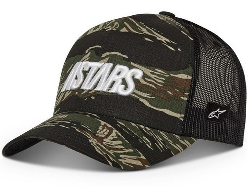 Boné Alpinestars Tropic Camuflado Verde Preto Regulagem