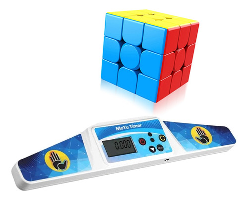 Cubo Rubik Pack De Cubo Meilong 3x3 + Timer Moyu Premium