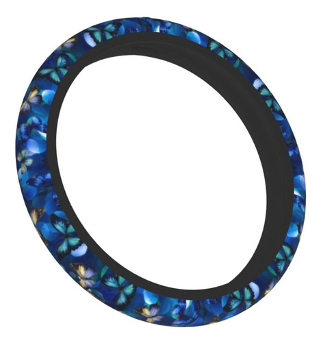Fundas Para Volante De Mariposa Azul, Ajuste Universal, De Y