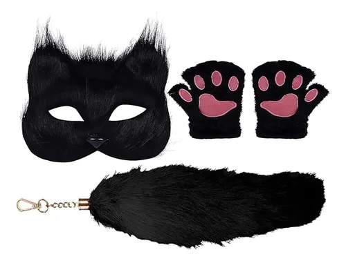 Set De Orejas, Cola Y Guantes De Lobo – Disfraz De Lobo Suave Para Mujer Y Niña, Ideal Para Fiestas Y Cosplay