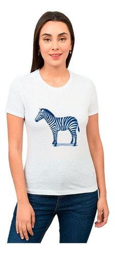 Playera Zebra Mujer Animales Diseño 182 Playeras Beloma