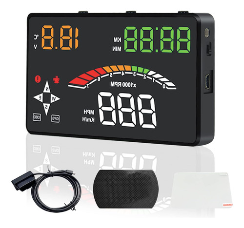 Head Up Display Car Universal Obdii & Gps Dual System, Dagoo