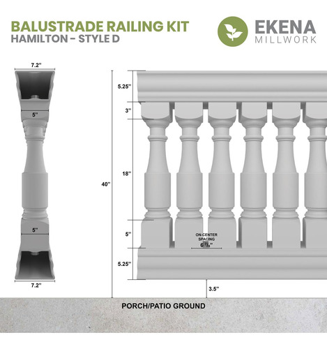Componente Balaustrada Hamilton 40x024x024