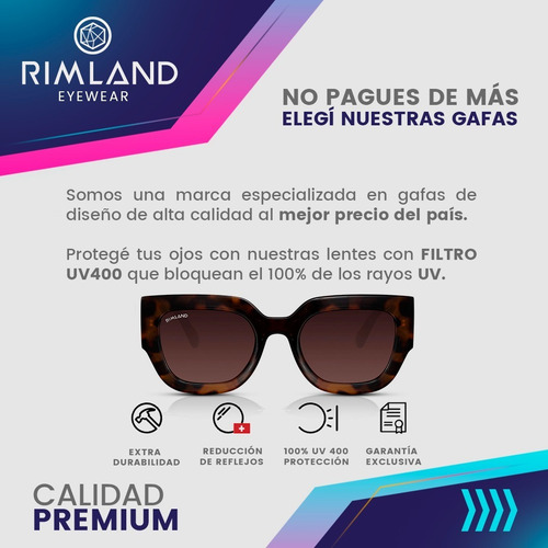 Imagen 5 de 8 de Gafas De Sol Lentes De Sol Rimland Peppers Marrón