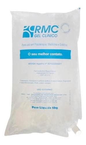  Gel Clinico Contato Condutor Para Ultrassom - Bag 5kg