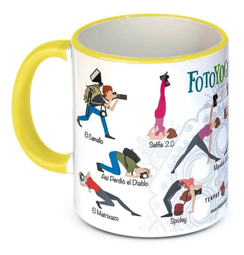 Taza Yoga De Fotógrafos. Diseño Original Fotoyografía.