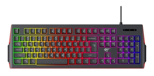 Teclado Havit Gamer Luces Retroiluminado Interfaz Usb 2.0