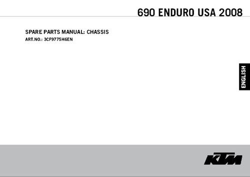 Ktm 690 Enduro Usa 2008 Despiece Version Papel