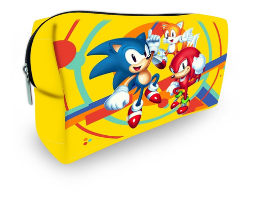 Necessaire Plus Estojo Escolar Em Neoprene Sonic Amarelo